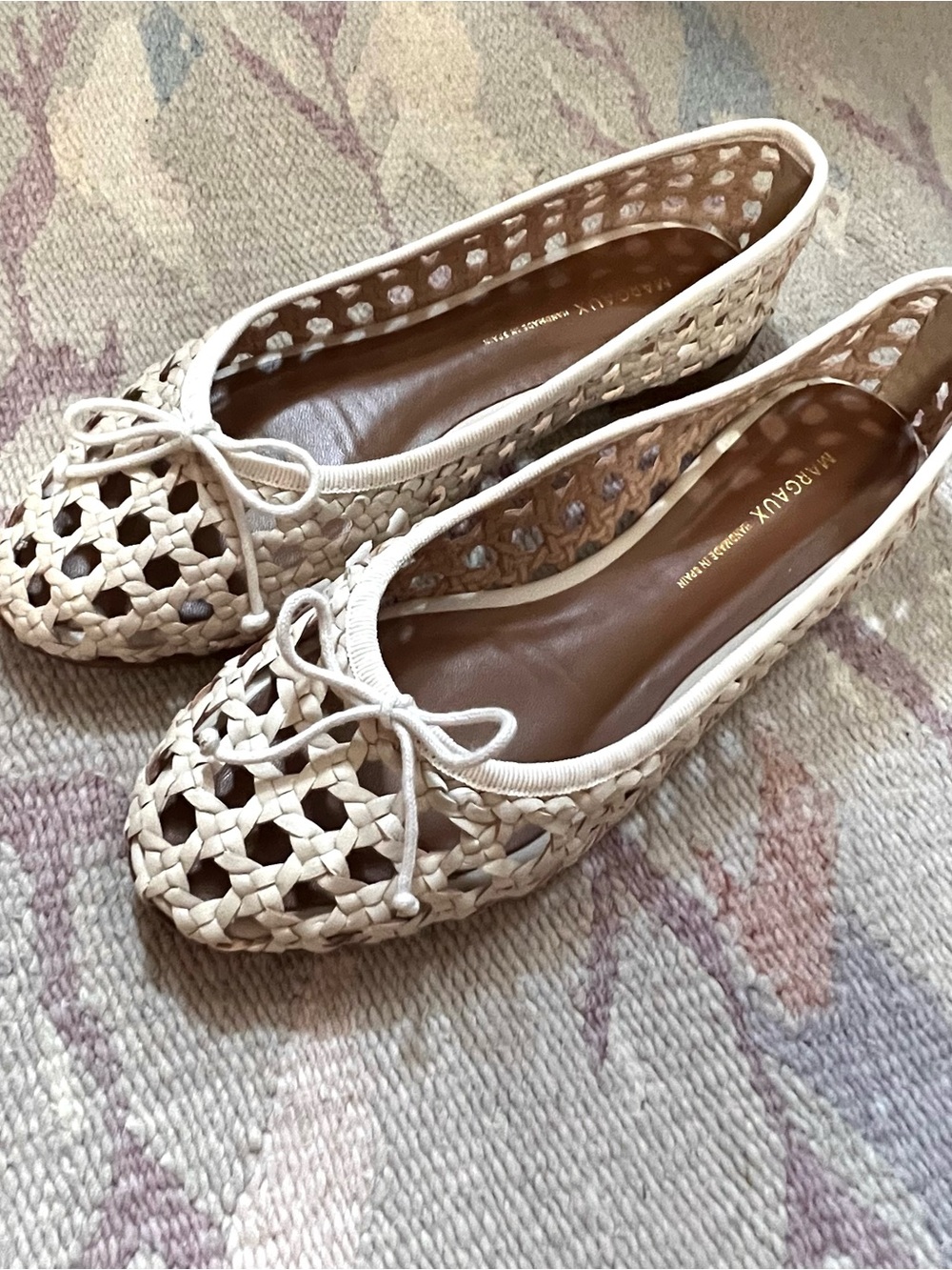 Margaux The Demi Woven Flat in Ecru